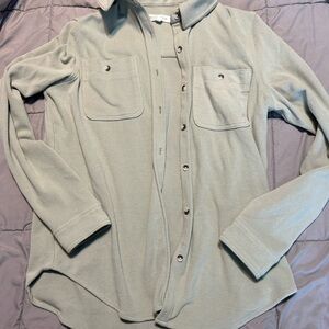 Sage green button up